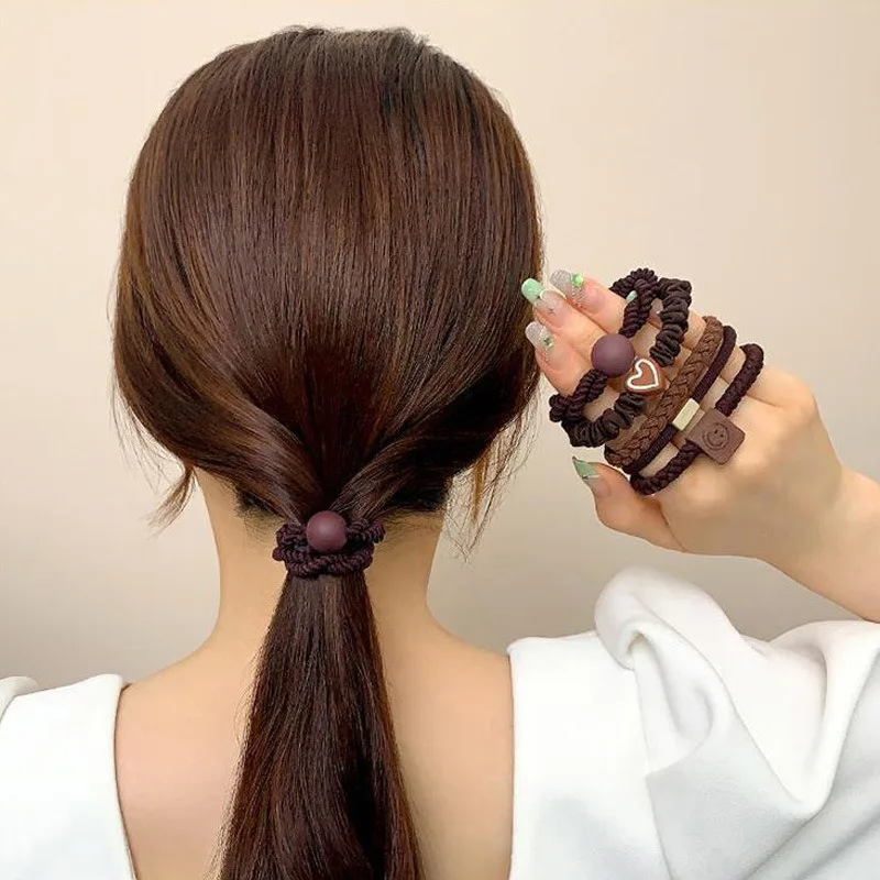 Lazos de pelo elásticos para niña estilo coreano coletas altas - imagen 3