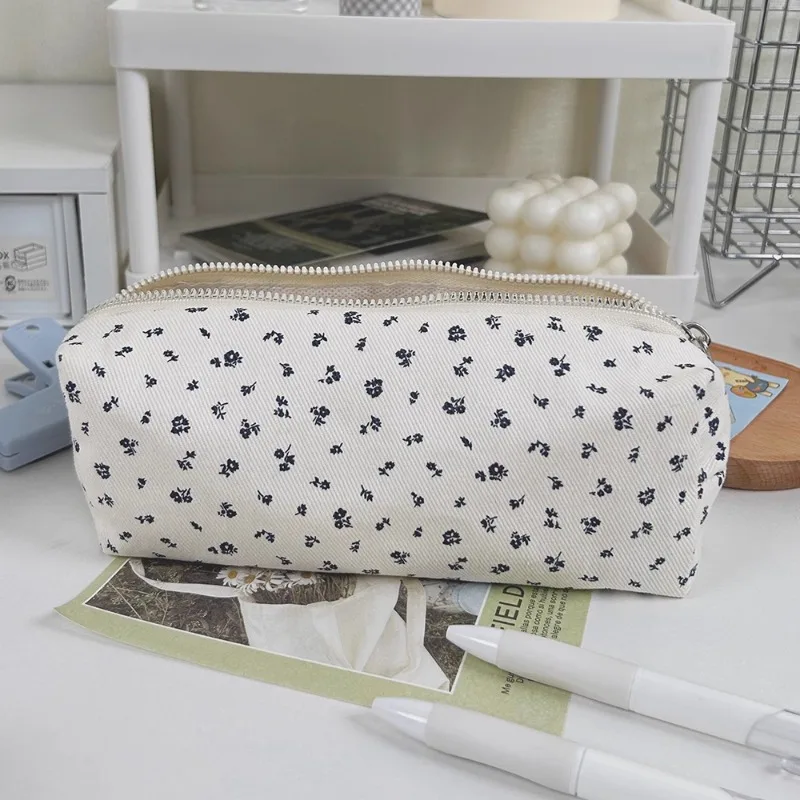 Bolsa de bolígrafos Kawaii, bolsa de papelería Floral multifunción de gran capacidad, estuche para lápices, estuches de lápices para estudiantes para niñas, regreso a la escuela - imagen 5