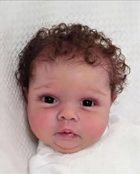 Kit de muñeca Reborn de 20 pulgadas, piezas de muñeca sin terminar sin pintar con cuerpo y ojos, Kit de muñeca en blanco de Color fresco de tacto suave - imagen 4