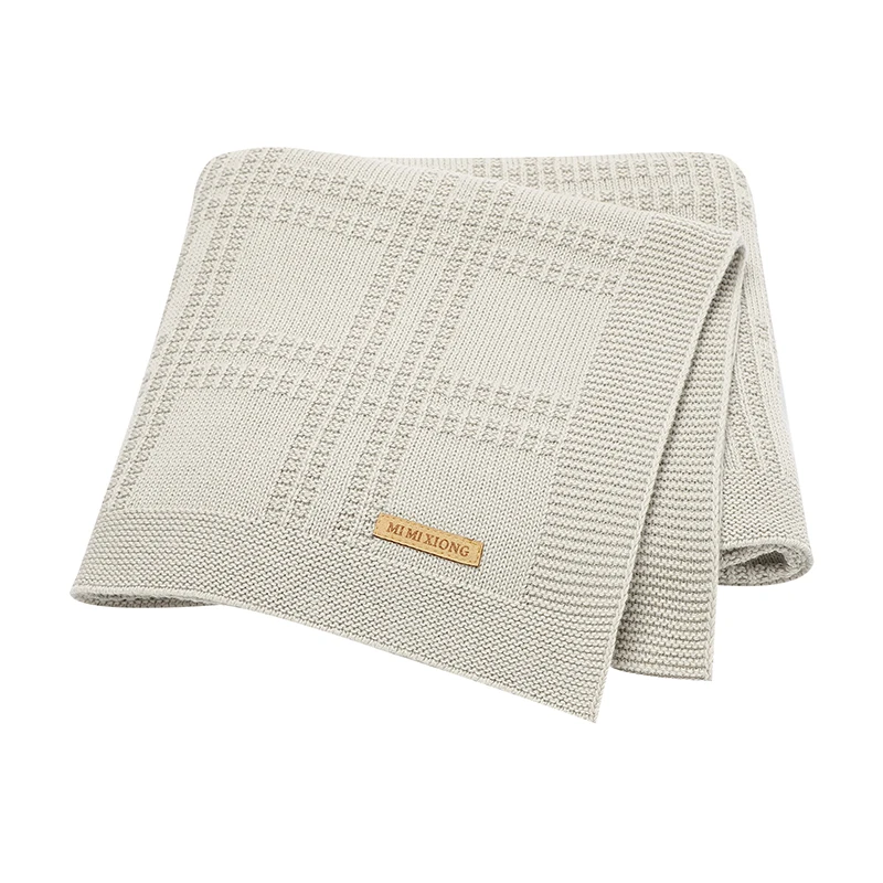 Mantas de algodón de punto para bebé recién nacido, 90x70cm, niños, niñas, cochecito de mes, envoltura de guardería, edredones de cuna, todas las estaciones