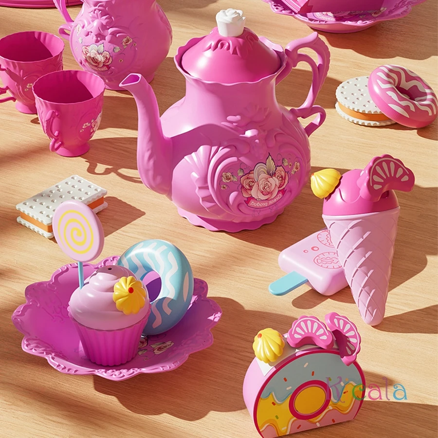 Casa de juegos, juguetes para cortar pasteles de cumpleaños, simulación de juego, vela que sopla, postre, fruta, juguete DIY, regalo de cumpleaños perfecto para Año Nuevo - imagen 4