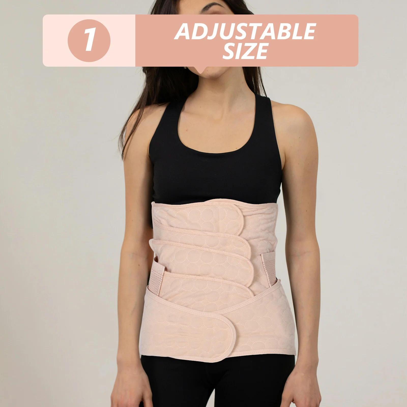 Envoltura del vientre posparto Beige M cinturón de soporte de pelvis de cintura transpirable después del nacimiento faja de cintura banda de recuperación Postnatal - imagen 2