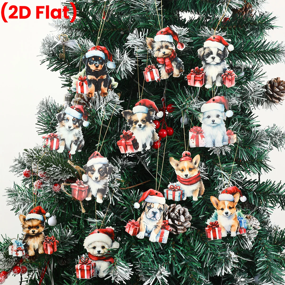 Colgante de madera para árbol de Navidad, decoración para fiesta de Navidad, colgante de Papá Noel de Navidad 2025, regalo de Año Nuevo 2026