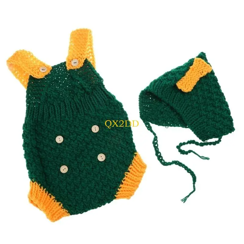 QX2D Accesorios para posar fotografías recién nacidos, gorro y pantalones dinosaurio, accesorios para estudio fotográfico