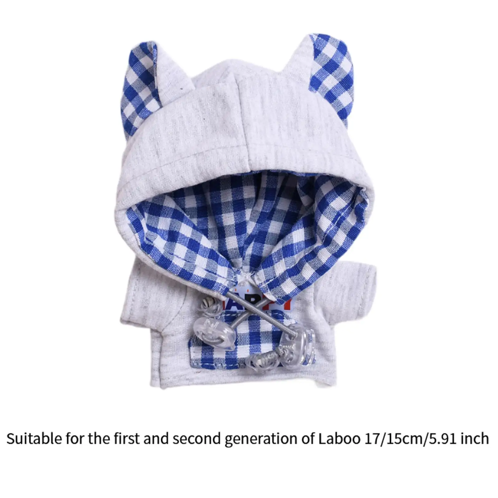 15/17cm Doll Clothes Hooded Sweatshirt Costumes Soft Stylish DIY Plush Doll Accessories Dress up Cartoon Doll Costume for Kids