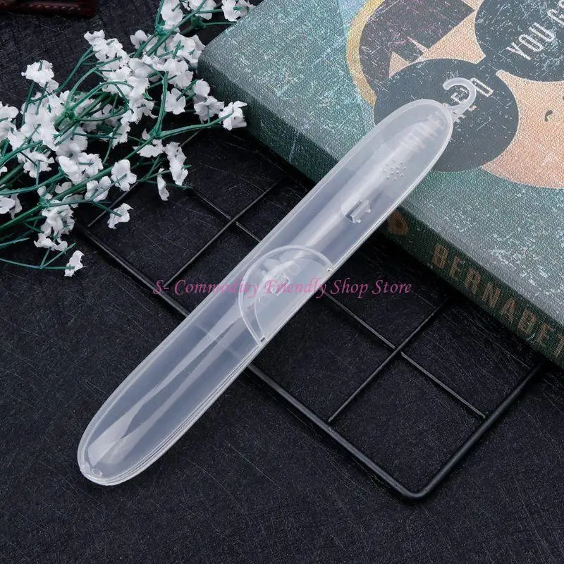 85ae 23x3.5x33cm caja soporte cepillo dientes plástico transparente viajar portátil - imagen 5