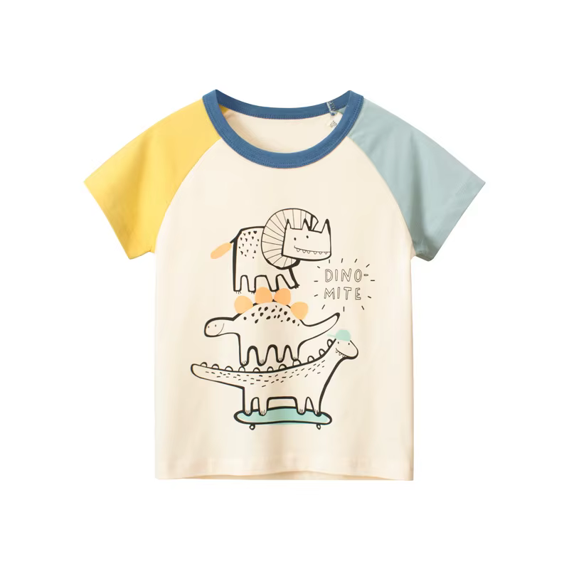 Camiseta manga corta para niños estilo coreano con dibujos animados - imagen 2
