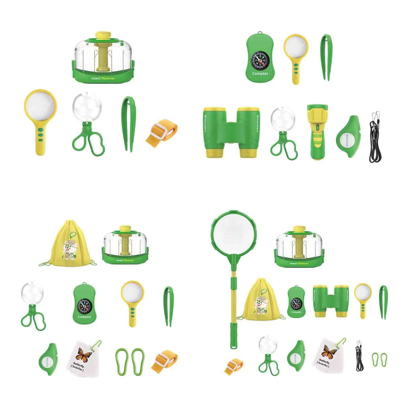 Portable Bug Catcher Kit and Tweezers Magnifying Glass Backyard Bug Catcher Box for Kids Ages 3+ Toddlers Boys Girls Children