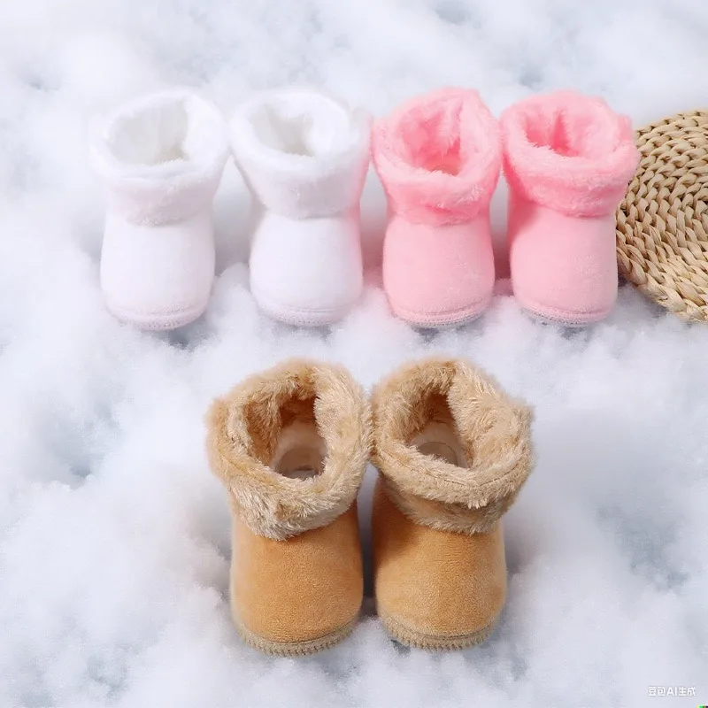 Botines de bebé de forro polar cálido con suela antideslizante unisex - imagen 3