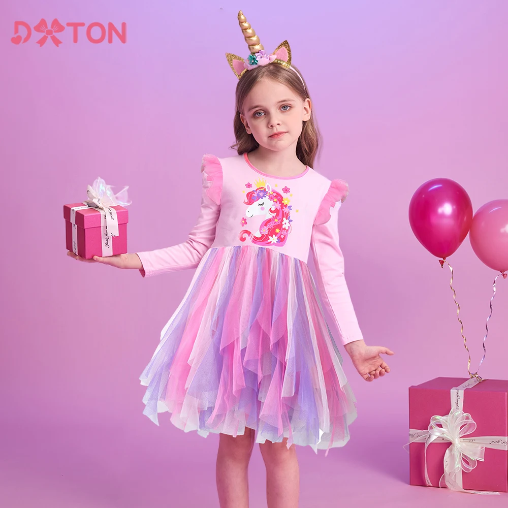 Vestido unicornio floral DXTON para niña princesa - imagen 5