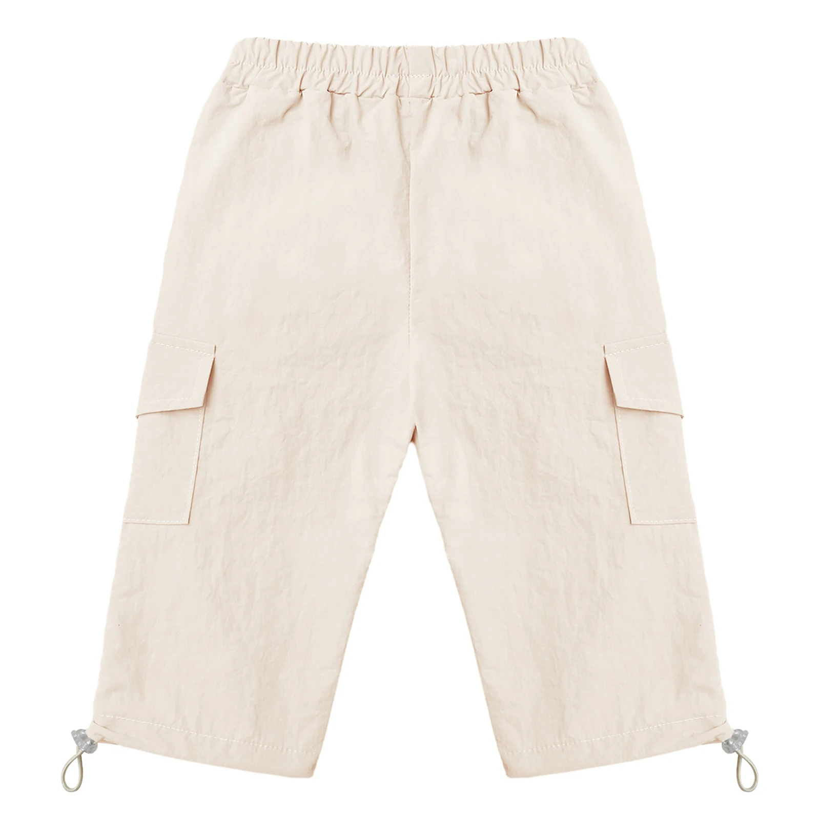 Pantalones cargo para bebé con cintura elástica y bolsillos - imagen 3
