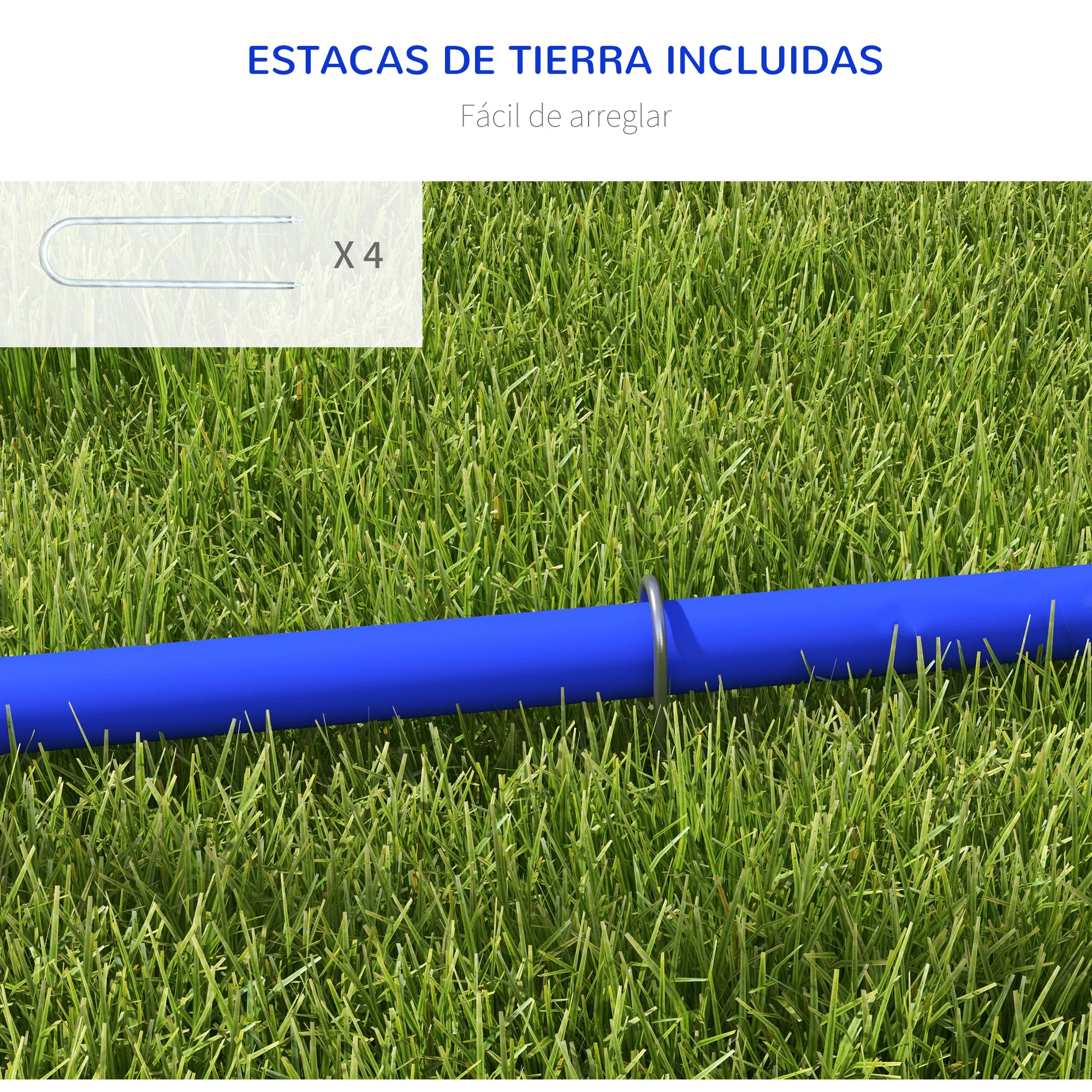 PawHut Set de Entrenamiento de Agilidad para Perros de 4 Piezas Juego de Agilidad para Perros con Bolsa de Transporte para Entrenamiento Suave Blanco y Azul - imagen 5