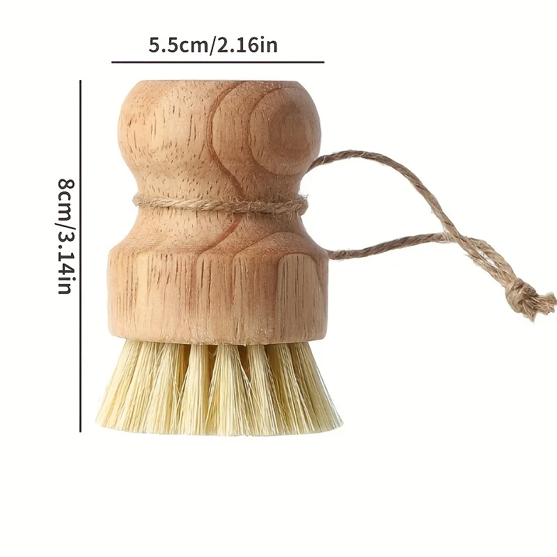 Cepillo natural de madera y coco para platos – Seguro y ecológico para niños - imagen 4