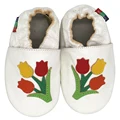 colorful tulip white