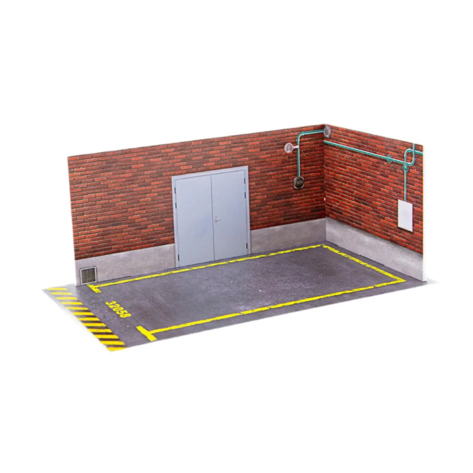 1/32 Model Car Parking Lot Display Scene Sturdy Diorama Car Garage Model