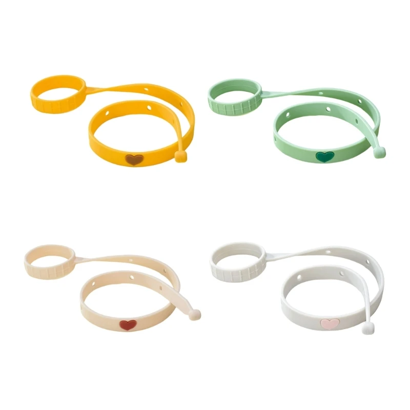 Recién llegado, cadena para biberón de alimentación de bebé, soporte de correa antipérdida de silicona de calidad alimentaria, accesorio de alimentación para bebé - imagen 2