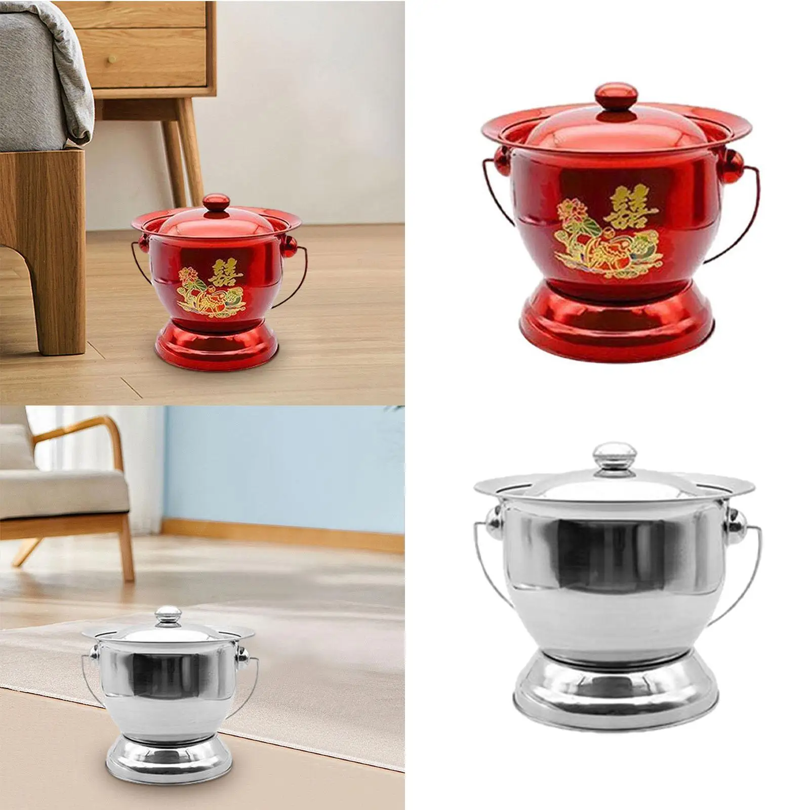 Olla de cámara para uso doméstico, urinario de viaje con tapa para adultos y niños - imagen 4