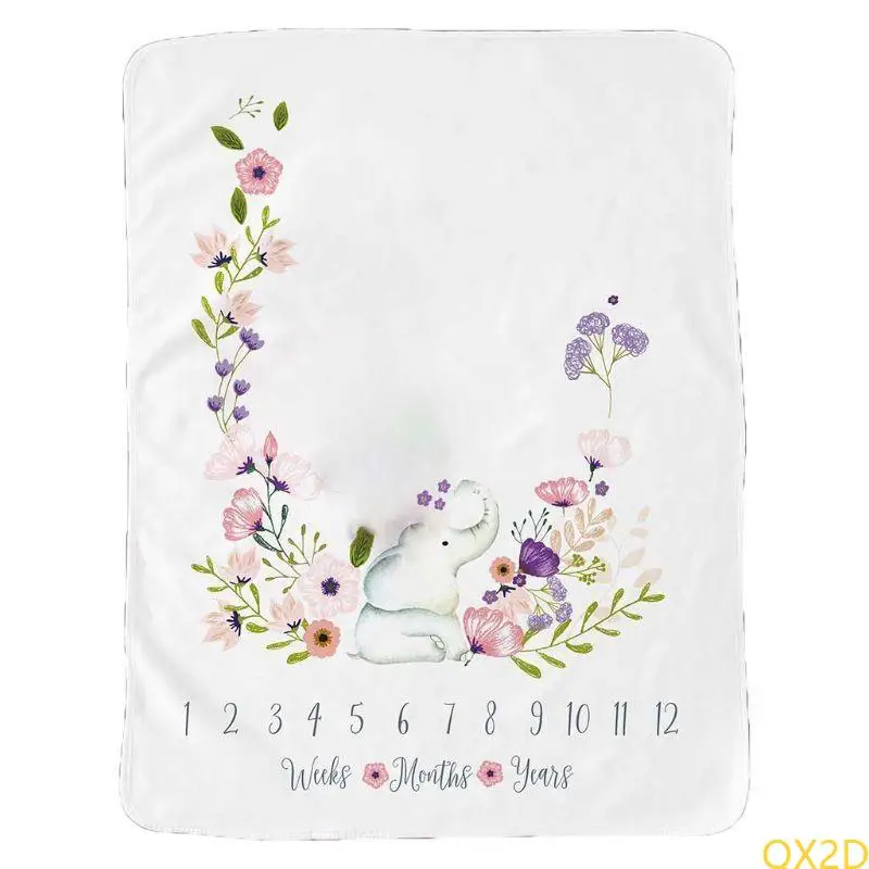 QX2D recién nacido Lindo animal Patrón animales envoltura para bebés Manta - imagen 4