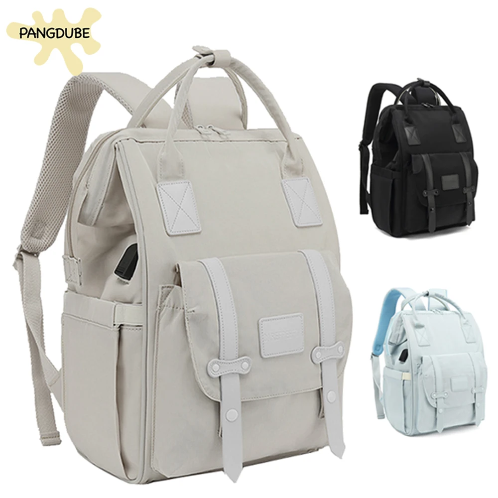 PANGDUBE Mochila para pañales impermeable gran capacidad con ganchos - imagen 4
