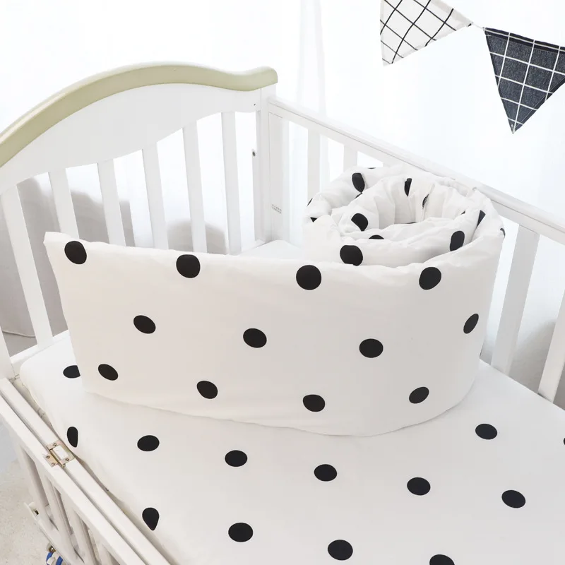 Parachoques de cuna de tamaño 230x30cm, juego de cama para bebé en forma de U/L, Protector alrededor de cuna, cojín protector para cabeza de cama de recién nacidos, parachoques de una pieza - imagen 2