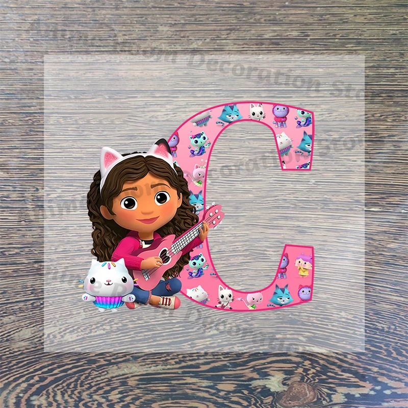 Casa de muñecas Gabby, parches para planchar para ropa, dibujos animados de Anime, Sudadera con capucha DIY, camisetas, parche de transferencia de calor, ropa, pegatina de vinilo personalizada - imagen 4