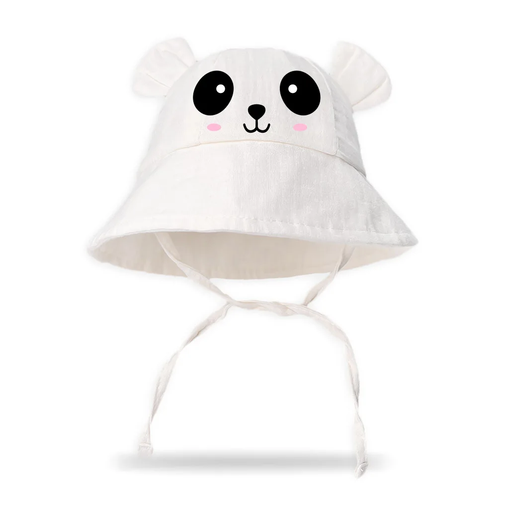 Sombrero pescador para bebé con orejas de oso – Algodón ligero - imagen 2
