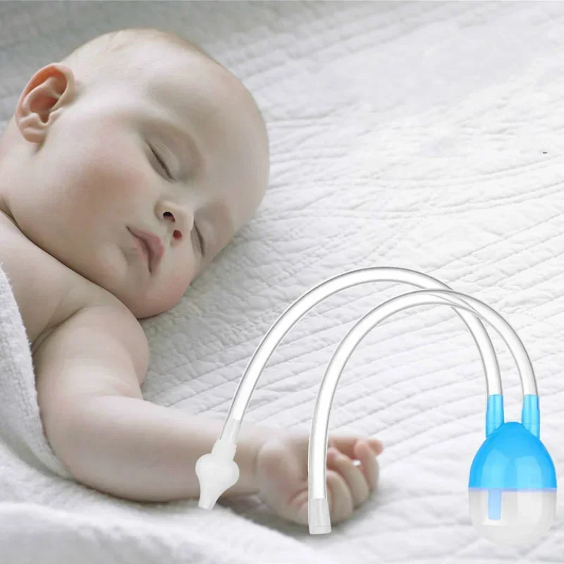 Aspirador Nasal de succión bucal para bebé recién nacido, inhalador Nasal de nariz para lavado infantil, tubo de limpieza de moco Nasal, pinzas aspirador antirreflujo - imagen 4