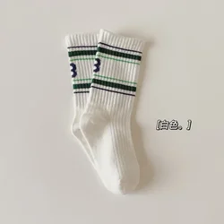 Calcetines escolares de algodón para niños y niñas - Letra B