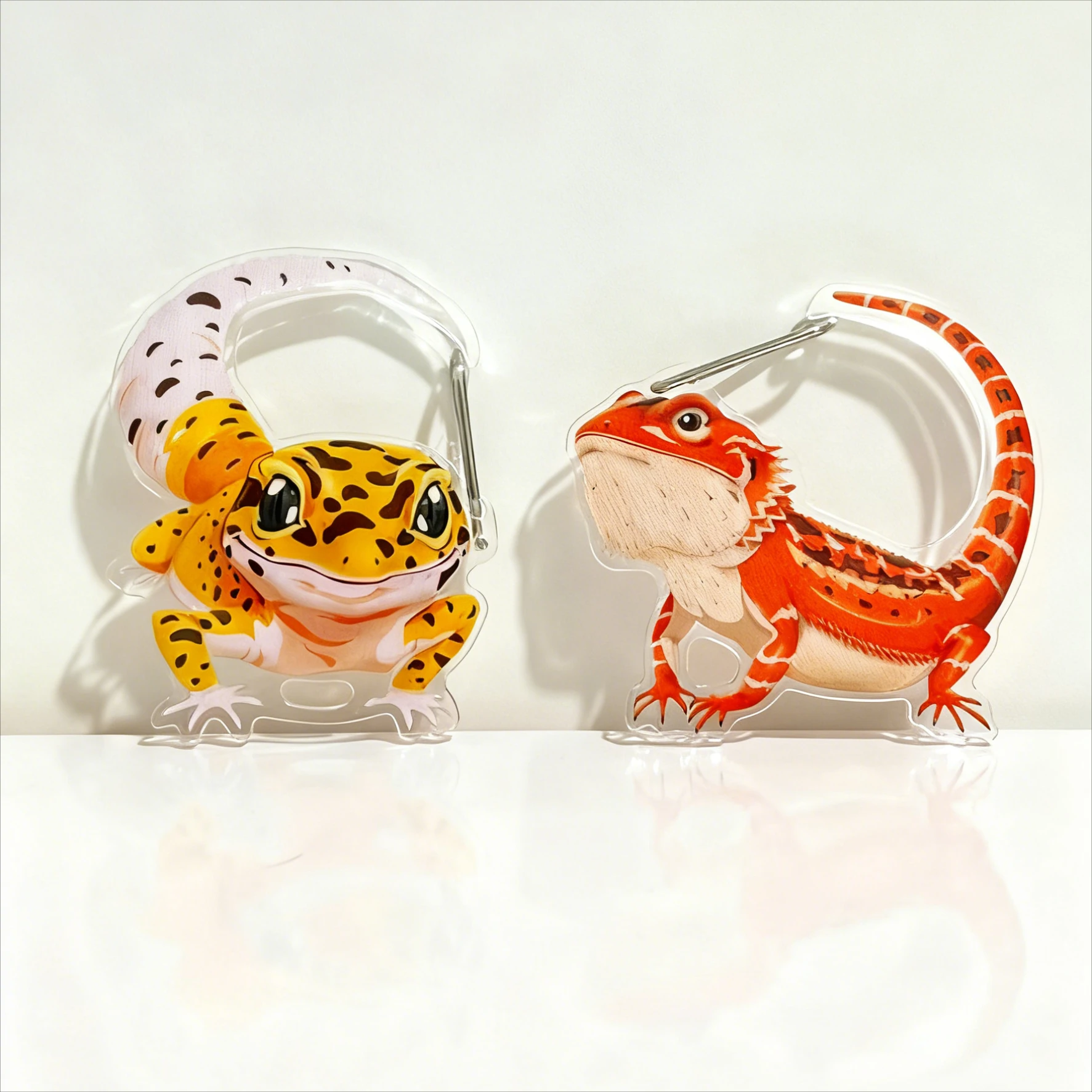DIS cápsula juguetes lindo kawaii Gecko lagarto LOVER CARABINER leopardo Gecko Komodo dragón Armadillo faja lagarto colgante figuras - imagen 4