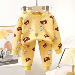 Conjunto de cachemira para bebé y niños - pijamas de otoño e invierno