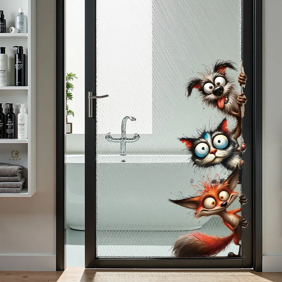 Pegatinas de pared autoadhesivas de dibujos animados, pegatinas lindas y divertidas, pegatinas decorativas impermeables para entrada de dormitorio - imagen 5