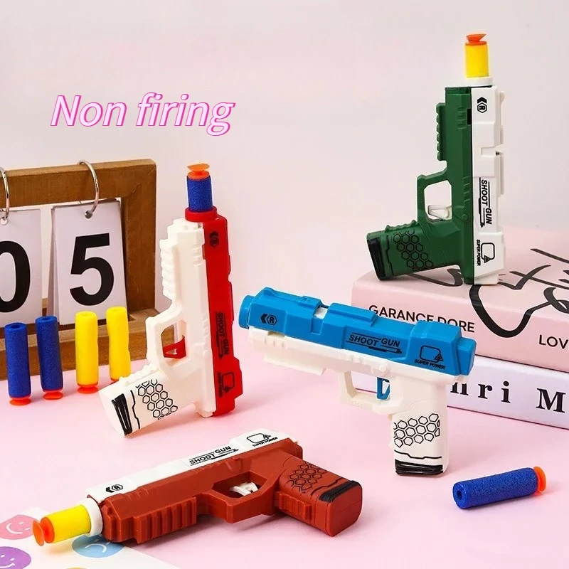 Pistola pequeña de modelo colorido para niños, pistola de juguete segura sin cocción, entretenimiento para niños pequeños, educación, juguete interactivo de aprendizaje, regalo para niños y bebés - imagen 3