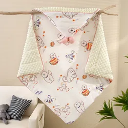 Manta bebé con capucha de felpa suave – Ideal para invierno