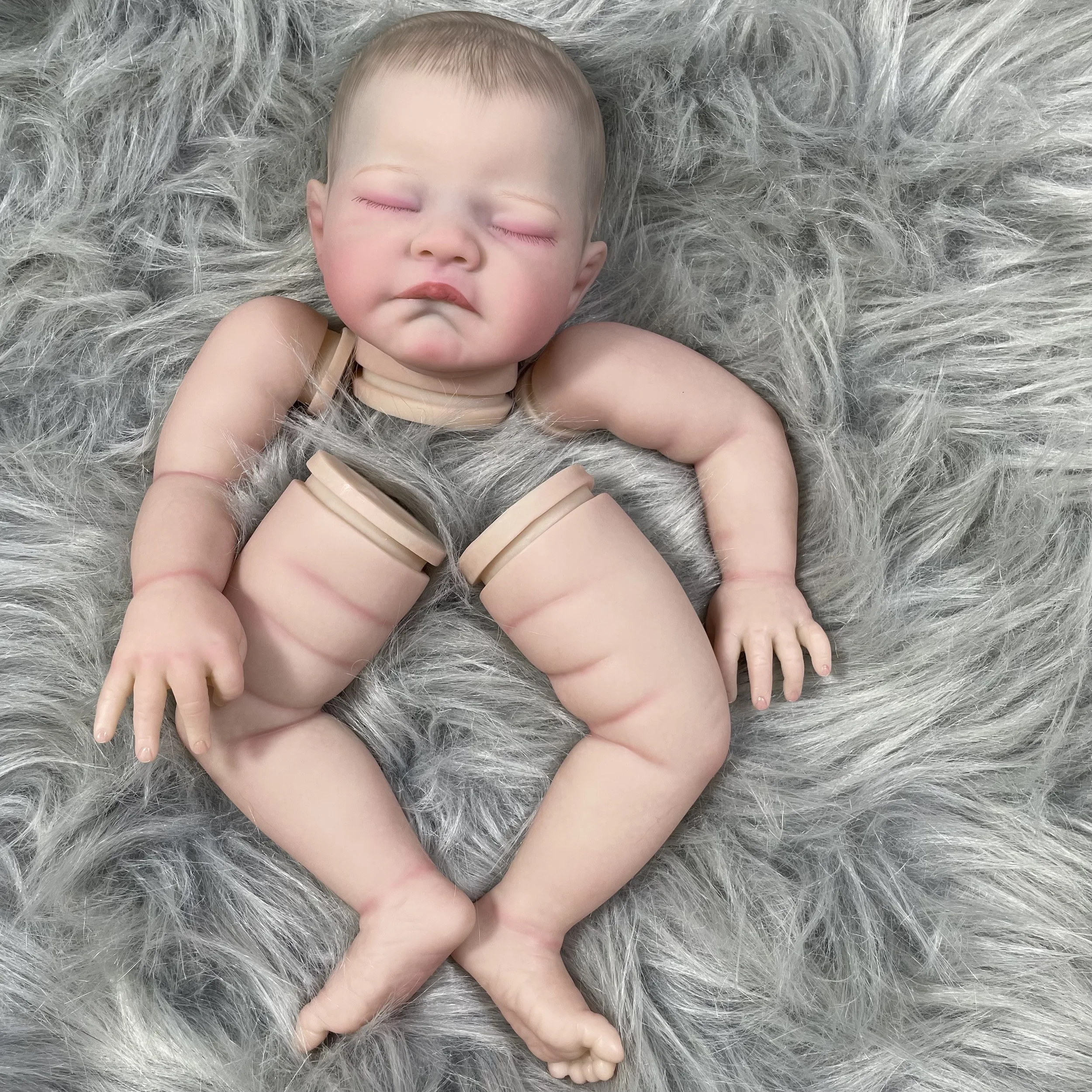 MRB 20 pulgadas: Muñeca Reborn August Baby, pintura 3D y cuerpo de tela - imagen 5