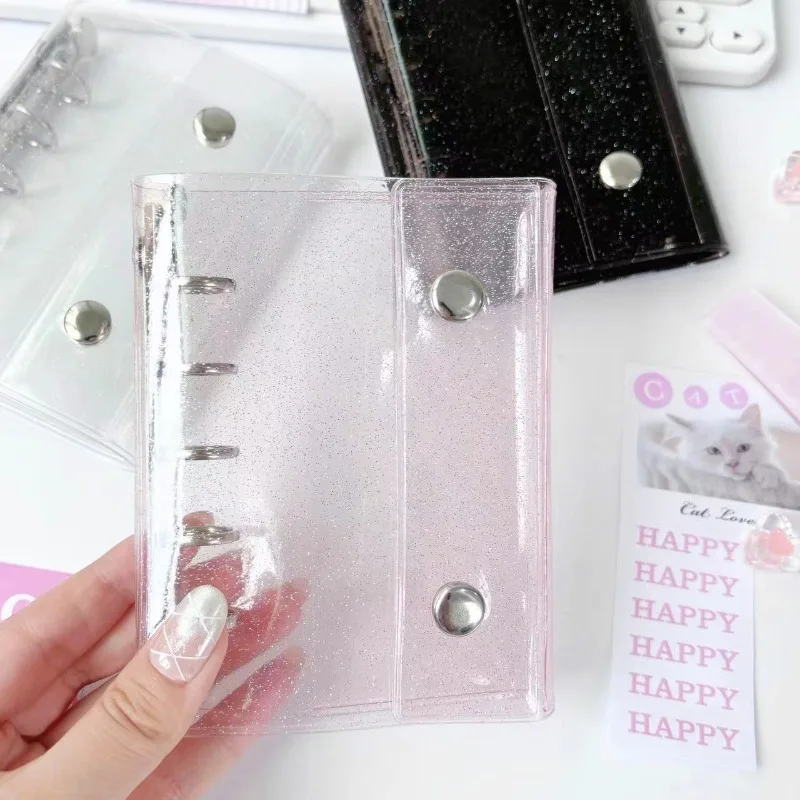 Carpeta transparente para niños rosa y negra con cubierta suelta - imagen 2