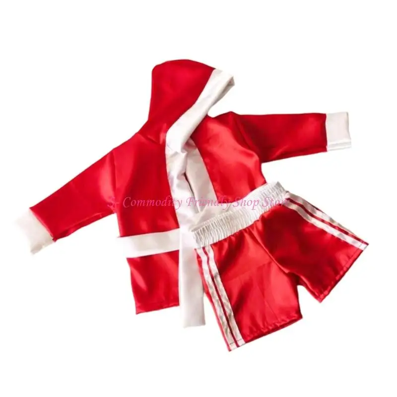 85AE Disfraz boxeo infantil Atuendos para sesión fotos Accesorios fotografía para bebés Conjunto boxeo - imagen 5