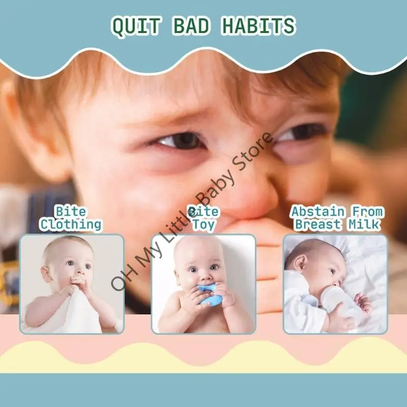 M76C Líquido amargo Natural Bitter Nails para niños, capacidad 10ml, previene morderse las uñas y protege las uñas con doble - imagen 3