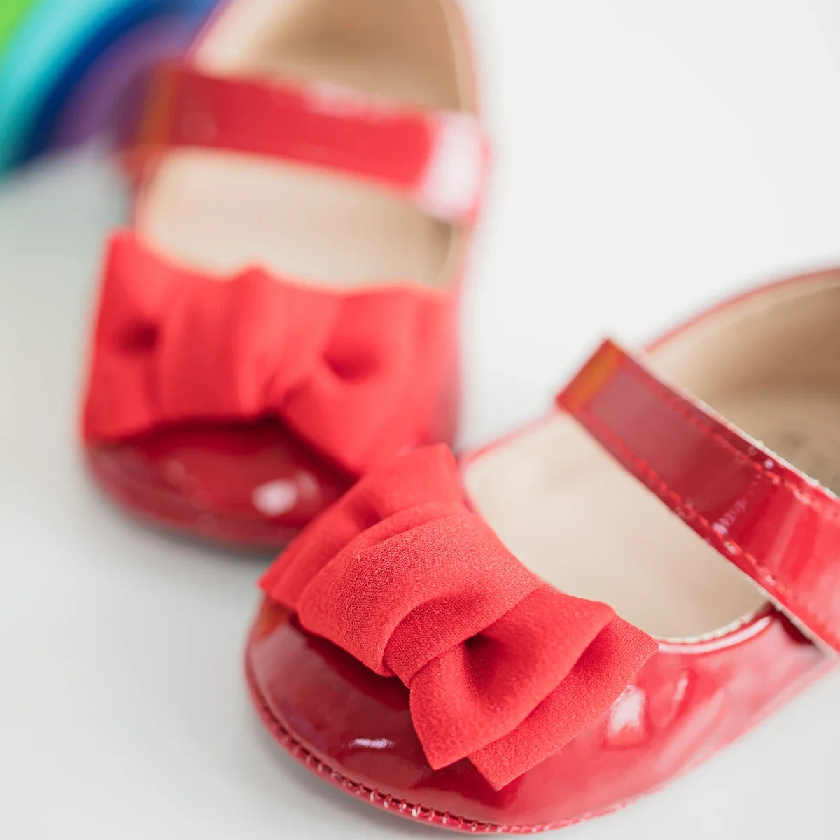 Meckior, zapatos para niña, bonitos zapatos de cama antideslizantes de Estilo Princesa para bebé, zapatos rojos de Navidad para recién nacidos, zapatos para niños pequeños de Año Nuevo - imagen 5