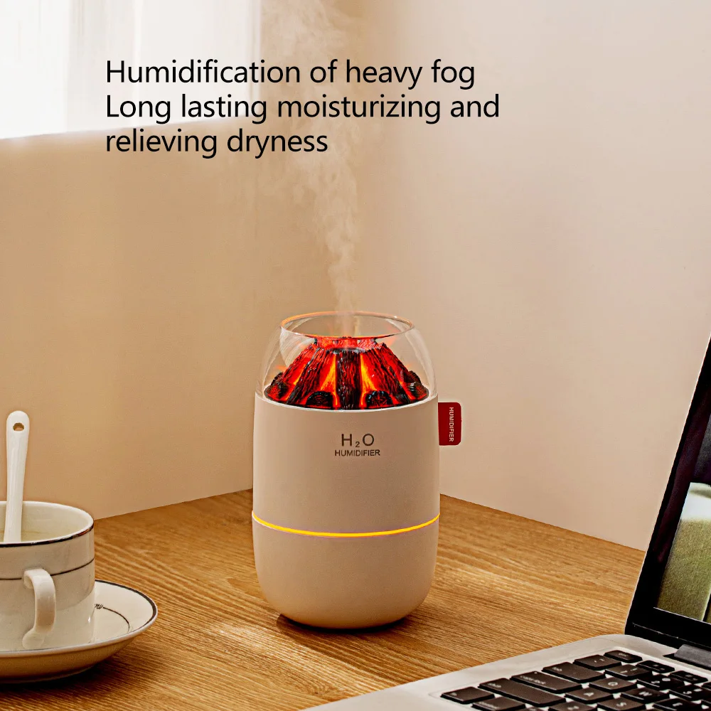 Humidificador de aire antirreo de carbón, difusor de niebla pesada silencioso USB, dos modos, para dormir en casa, volcán, hisopo de algodón, novedad de 2025 - imagen 4