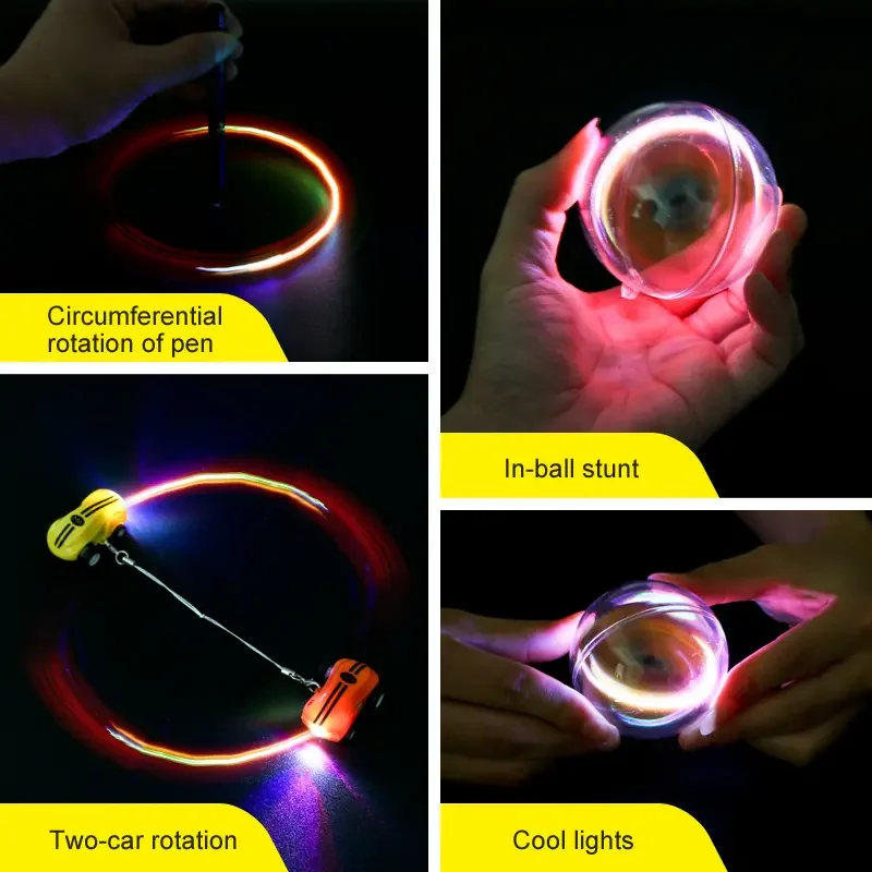 Mini coche RC de alta velocidad, rotación rápida de 360 grados, luminoso, truco de giro, deriva, coche pequeño con luz, regalo de Navidad para niños - imagen 2