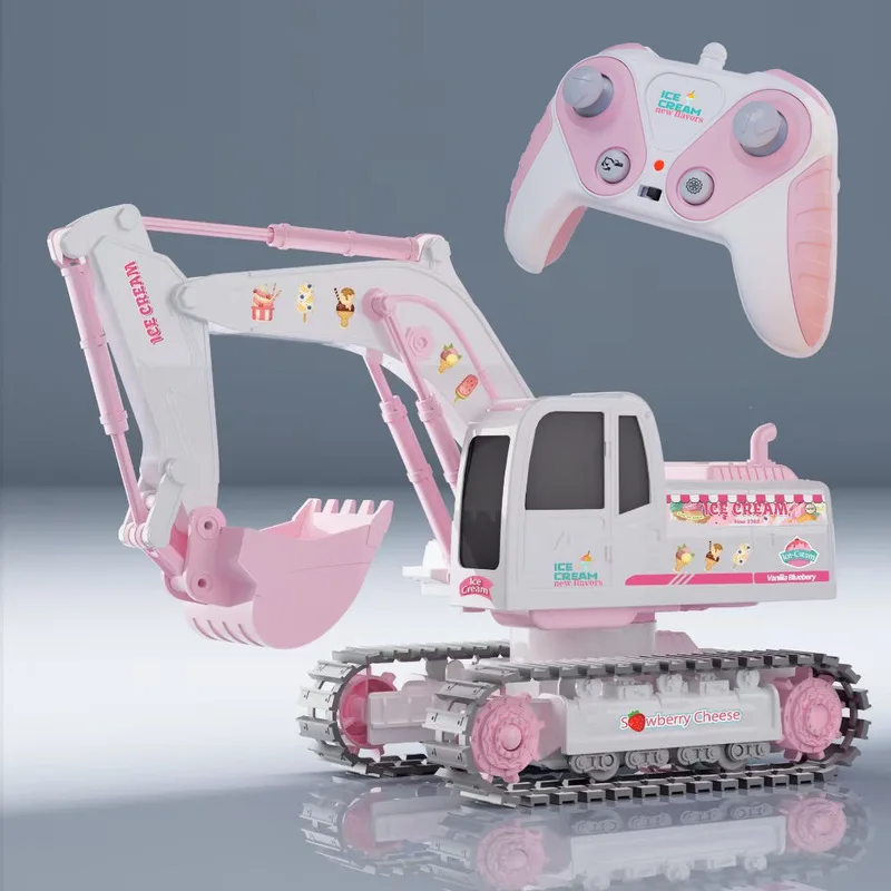 2025 RC excavadora para niña excavadora con Control remoto camión de construcción coche 2,4G 1/24 vehículo de ingeniería juguete eléctrico chico niña regalo - imagen 3
