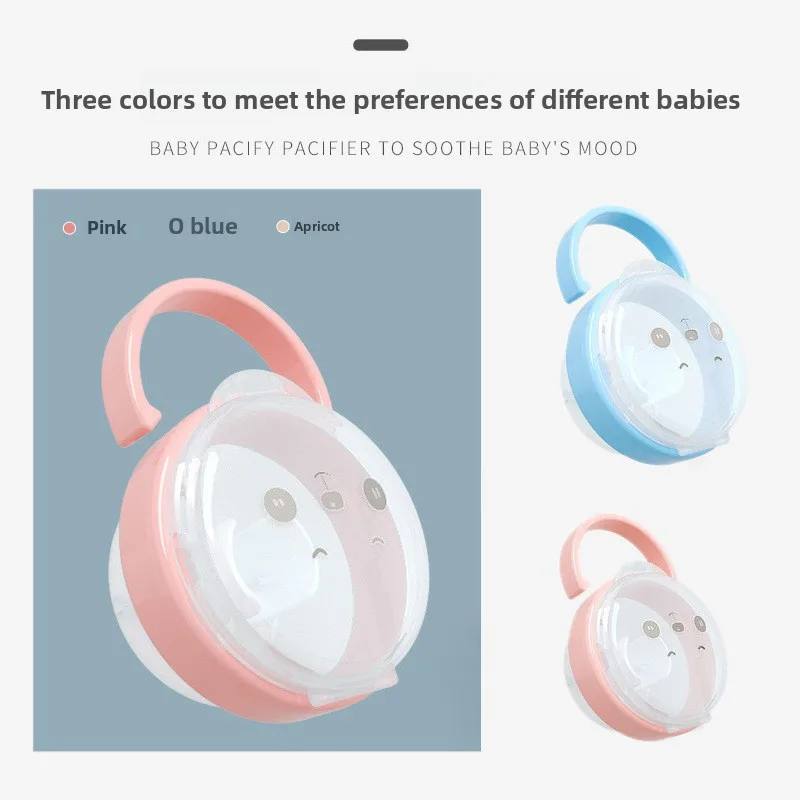 Portachupetes transparente con asa - Diseño panda para bebé - imagen 3
