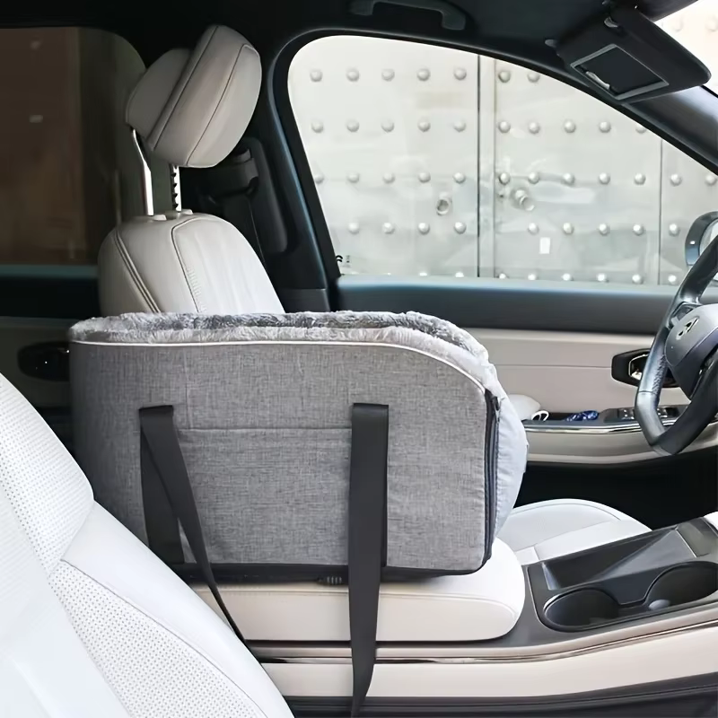 Asiento elevador de coche para perros y gatos con reposabrazos - imagen 2