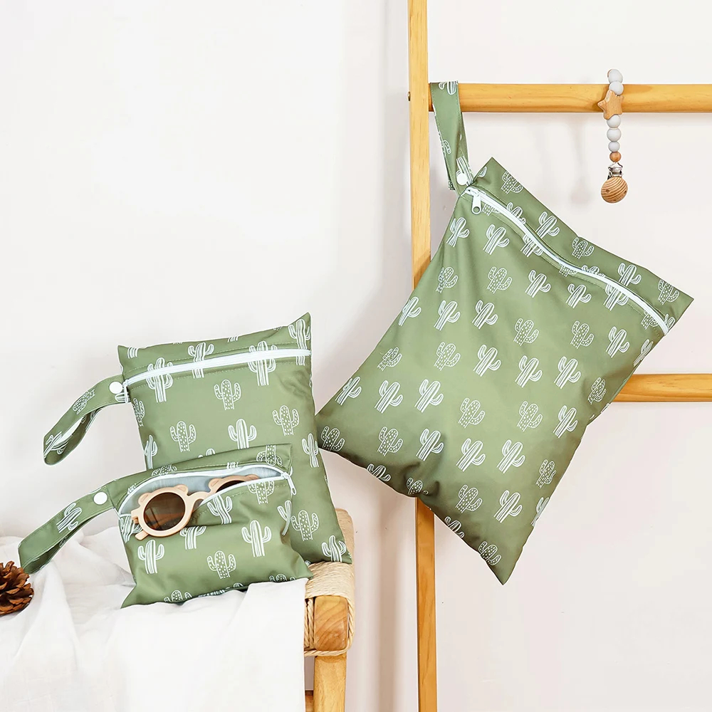 2 unids/set bolsas secas húmedas impermeables y reutilizables para pañales viaje playa piscina guardería artículos para bebés bolsa de gimnasio para Yoga para traje de baño - imagen 5