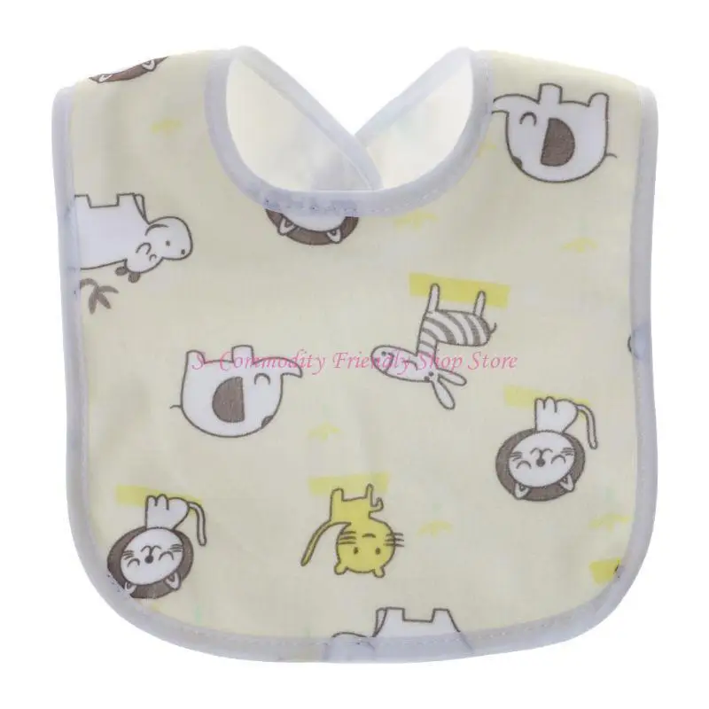 85AE Baberos para niñas recién nacidas, toalla para Saliva babeante, Estilo bohemio, algodón, dibujos animados - imagen 4