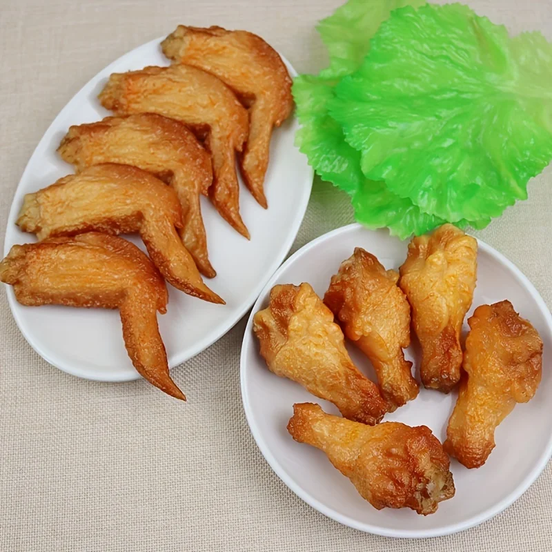 Juego de simulación de comida, alas y patas de pollo frito simuladas, simulación KFC, modelo de pierna de pollo de Orleans, juguetes para niños y niñas