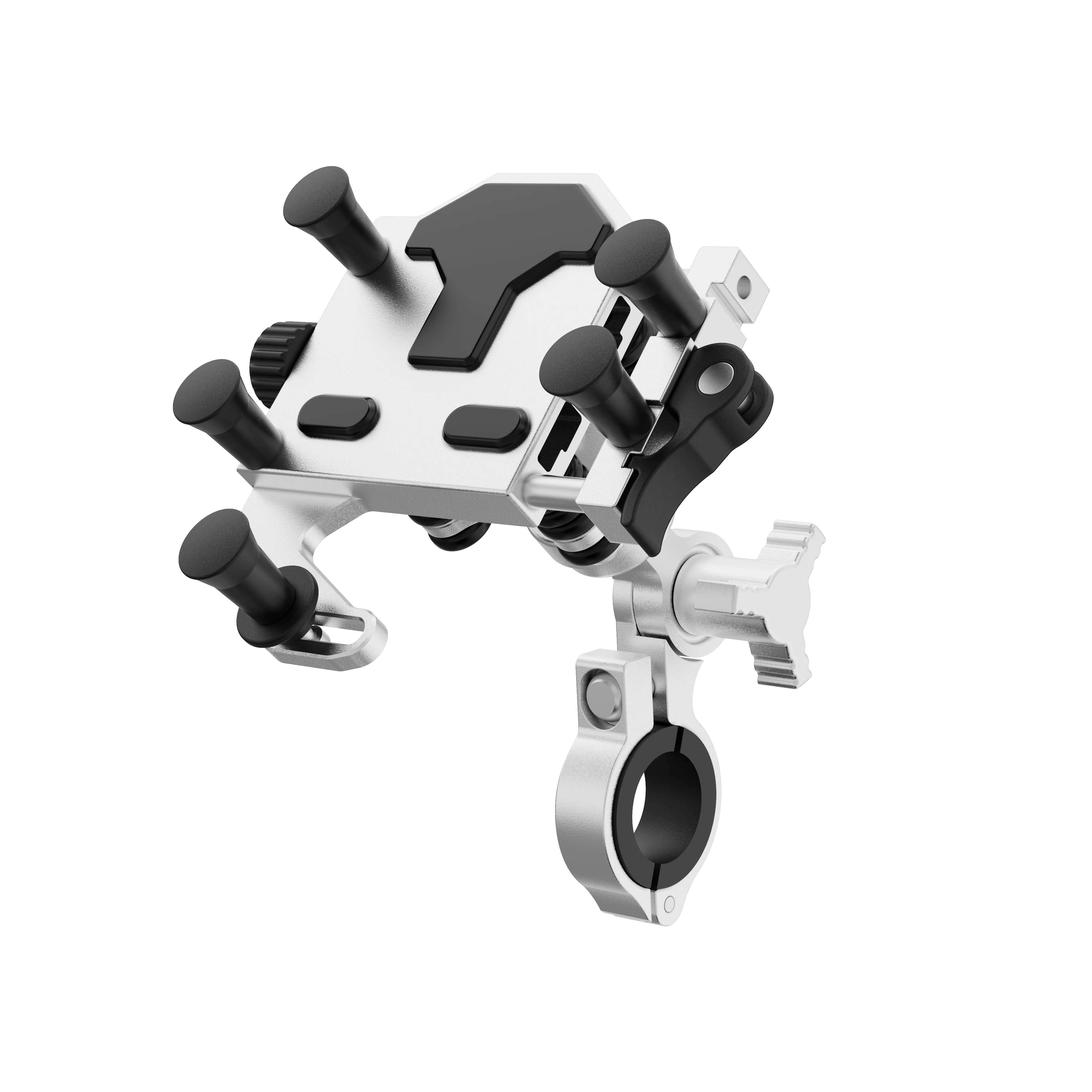 Soporte de teléfono para motocicleta, aleación Universal, absorción de golpes, soporte de navegación para manillar de bicicleta, 360 °   Soporte giratorio ajustable - imagen 5