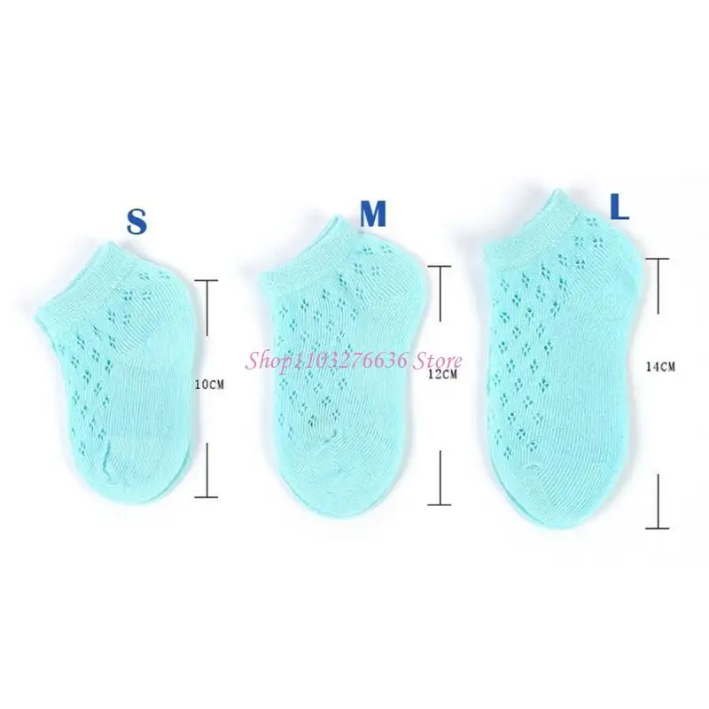 Calcetines tobilleros de algodón para bebé – Malla fina unisex - imagen 2