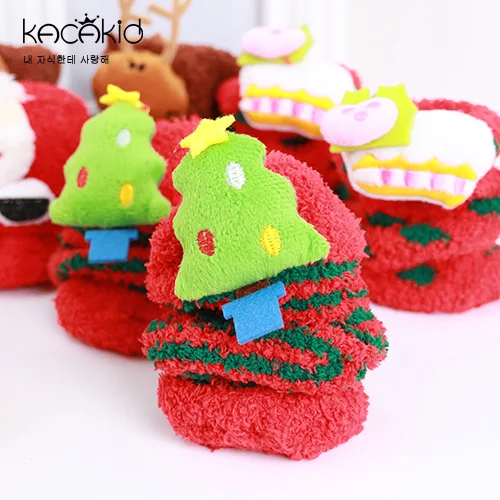 Calcetines antideslizantes para bebé, botines de punto suaves y cálidos para recién nacido, calzado acogedor para otoño e invierno, calcetines antideslizantes para niños pequeños con empuñaduras - imagen 2