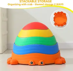 UBRAVOO Piedras para niños, 5 piezas de piedras de equilibrio de cangrejo antideslizantes, promoción del equilibrio y la coordinación de los niños pequeños